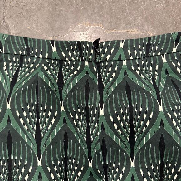 Chloe Stora Green Straight Pencil Skirt Patterned sz FR 38 US 6 - Picture 5 of 5